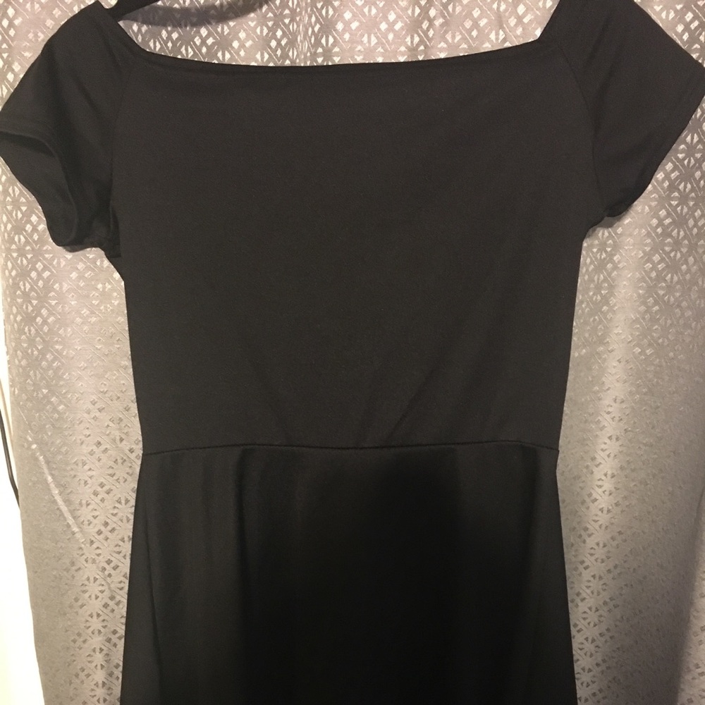 Black off the shoulder shirt